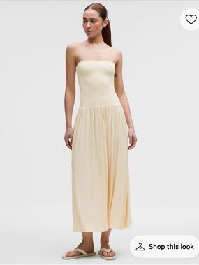 Lululemon 2 in 1 maxi dress/skirt buttercream
